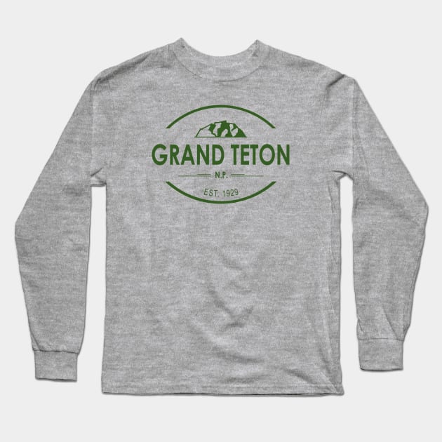 Grand Teton National Park Long Sleeve T-Shirt by esskay1000